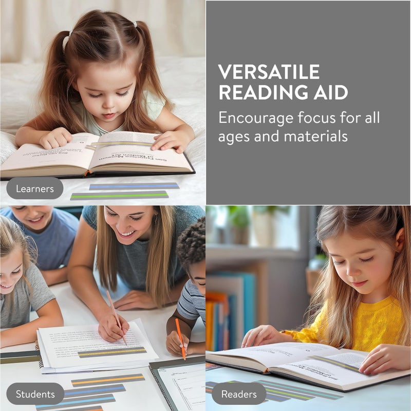 Luigi's SB Education 10 x Dyslexia Reading Tools for kids with Coloured Overlays | Guided reading strips for Dyslexia, Irlen Syndrome, ADHD and Visual Stress | Perfect Reading Trackers for kids - Image 5